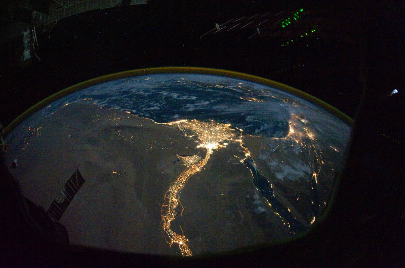 City Lights at Night from Orbit